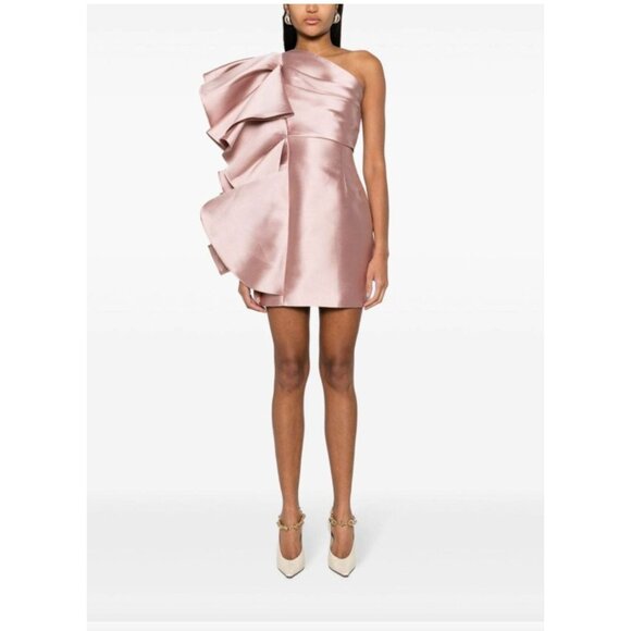Solace London The Rio One Shoulder Mini Dress in Pink NWT - Size 4 - Picture 1 of 11
